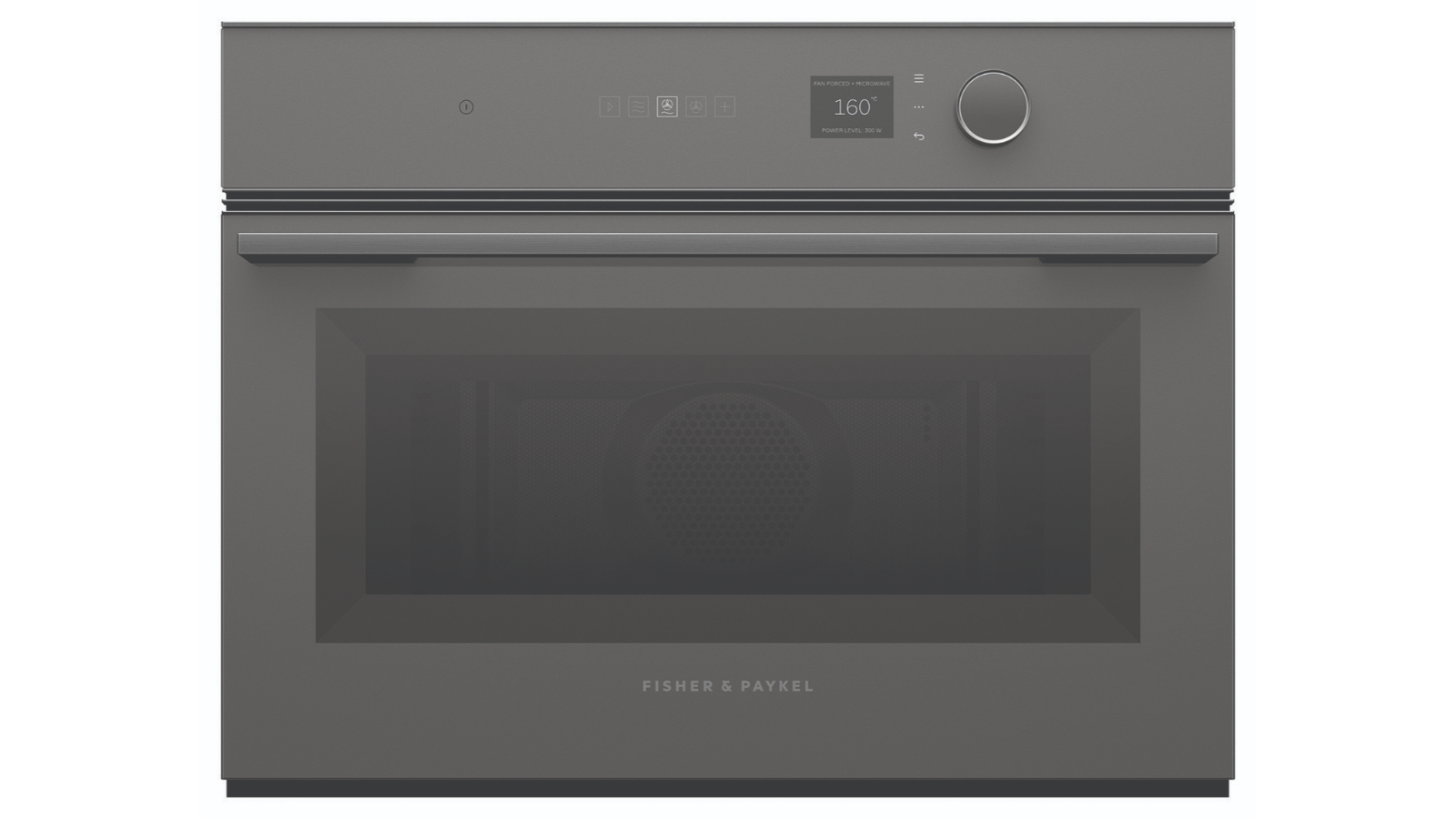 Fisher and Paykel 60cm Compact Combi Microwave Oven Grey Glass Harvey Norman