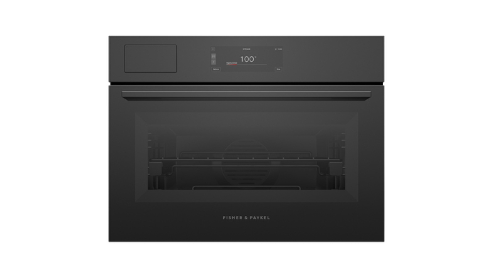 Fisher & Paykel 45L Series 9 Minimal Compact Combi-Steam Oven - Black Glass