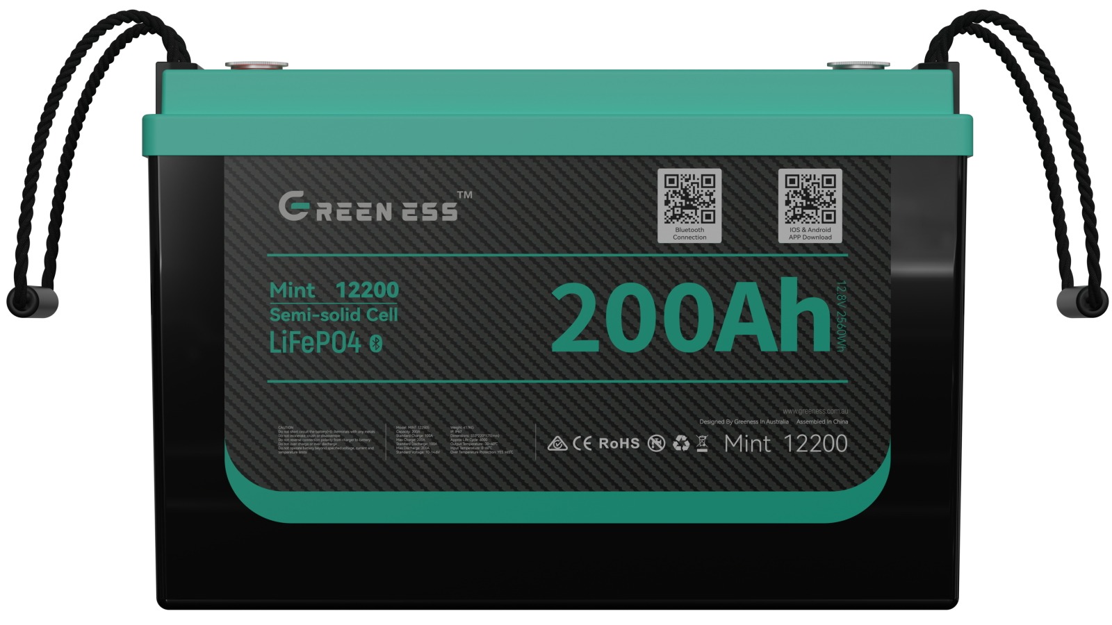 Green ESS 12.8V 200ah Prismatic Cells LifePO4 Battery
