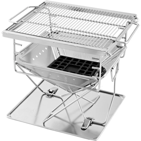 Grillz Portable Camping Fire Pit BBQ