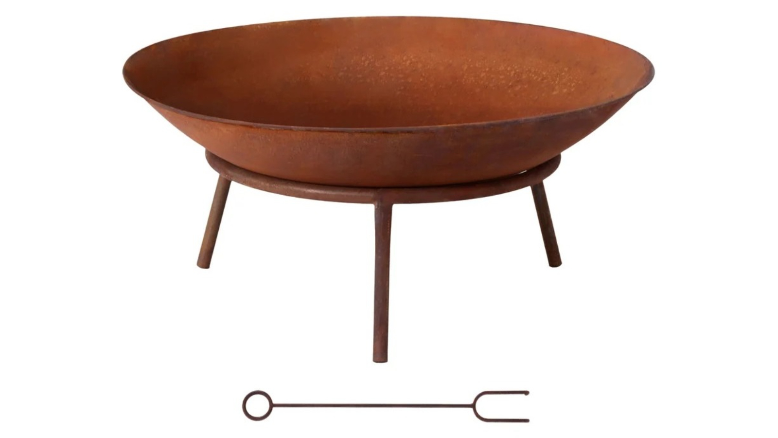 Grillz Outdoor Rustic Iron Bowl Fire Pit - 56cm