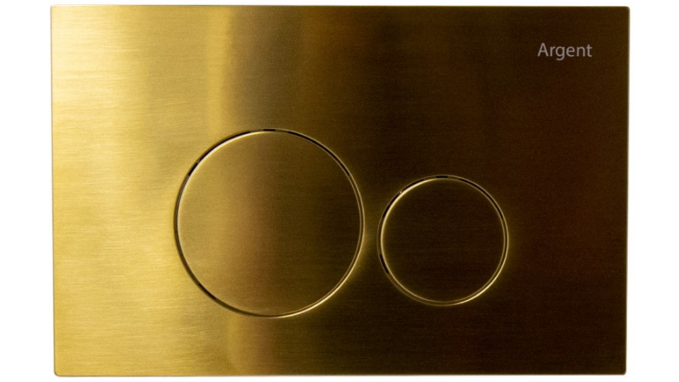 Argent Grace Pneumatic Round Flush Plate - Brushed Gold