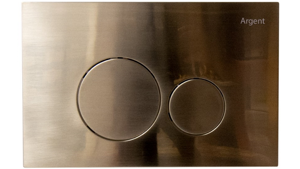 Argent Grace Pneumatic Round Flush Plate - Brushed Nickel