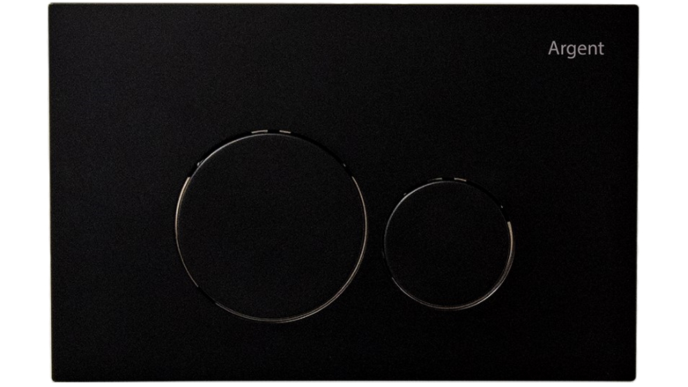Argent Grace Pneumatic Round Flush Plate - Matte Black