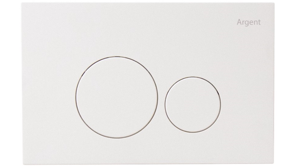 Argent Grace Pneumatic Round Flush Plate - Matte White