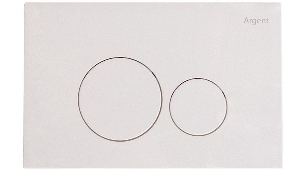 Argent Grace Pneumatic Round Flush Plate - White
