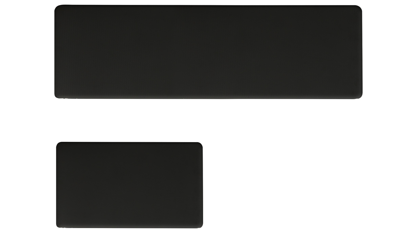 Marlow Non-Slip PU Kitchen Rug and Mat - Black