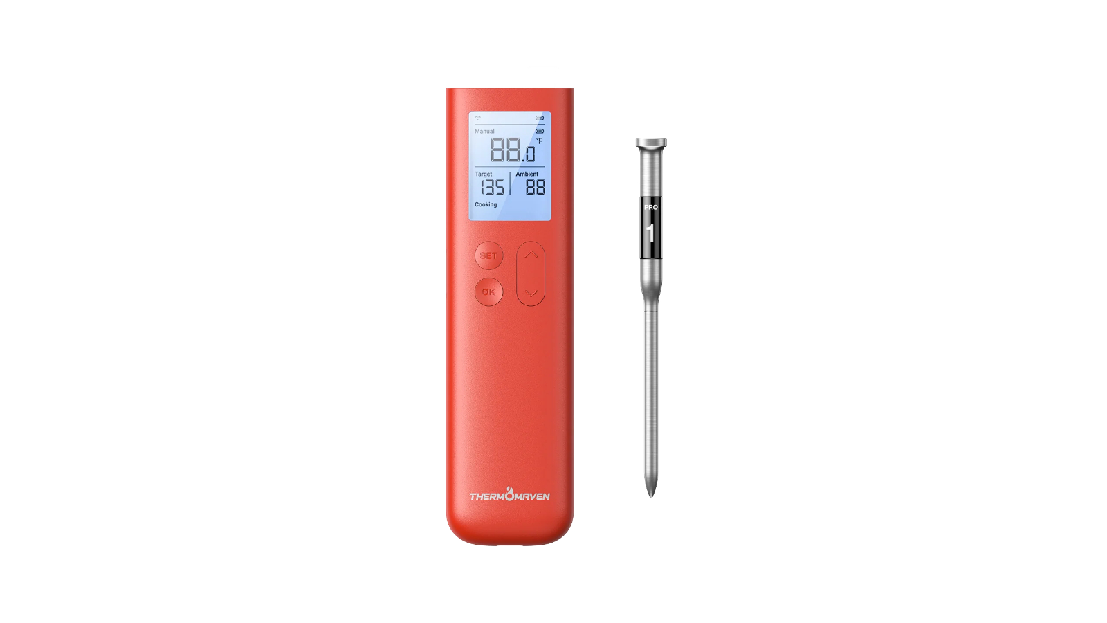 Addendum ThermoMaven G1 Wireless Single Probe Meat Thermometer - Red