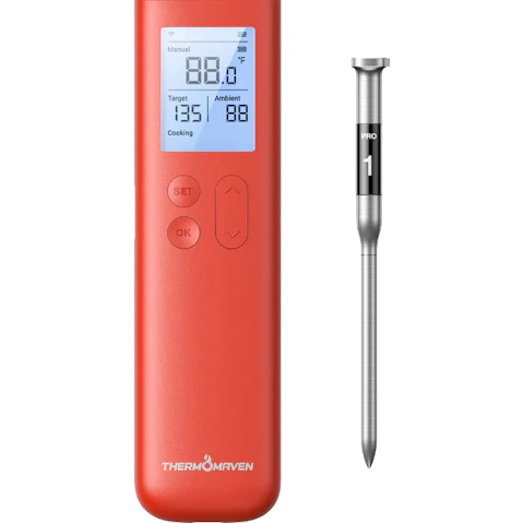 ThermoMaven G1 Wireless Single Probe Meat Thermometer - Red
