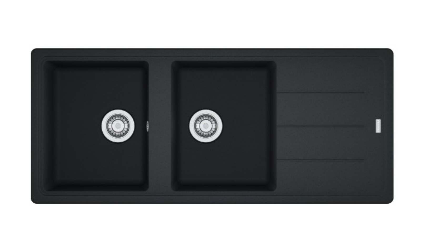 Franke BFG621ON Right Hand Basis Double Bowl Sink - Onyx