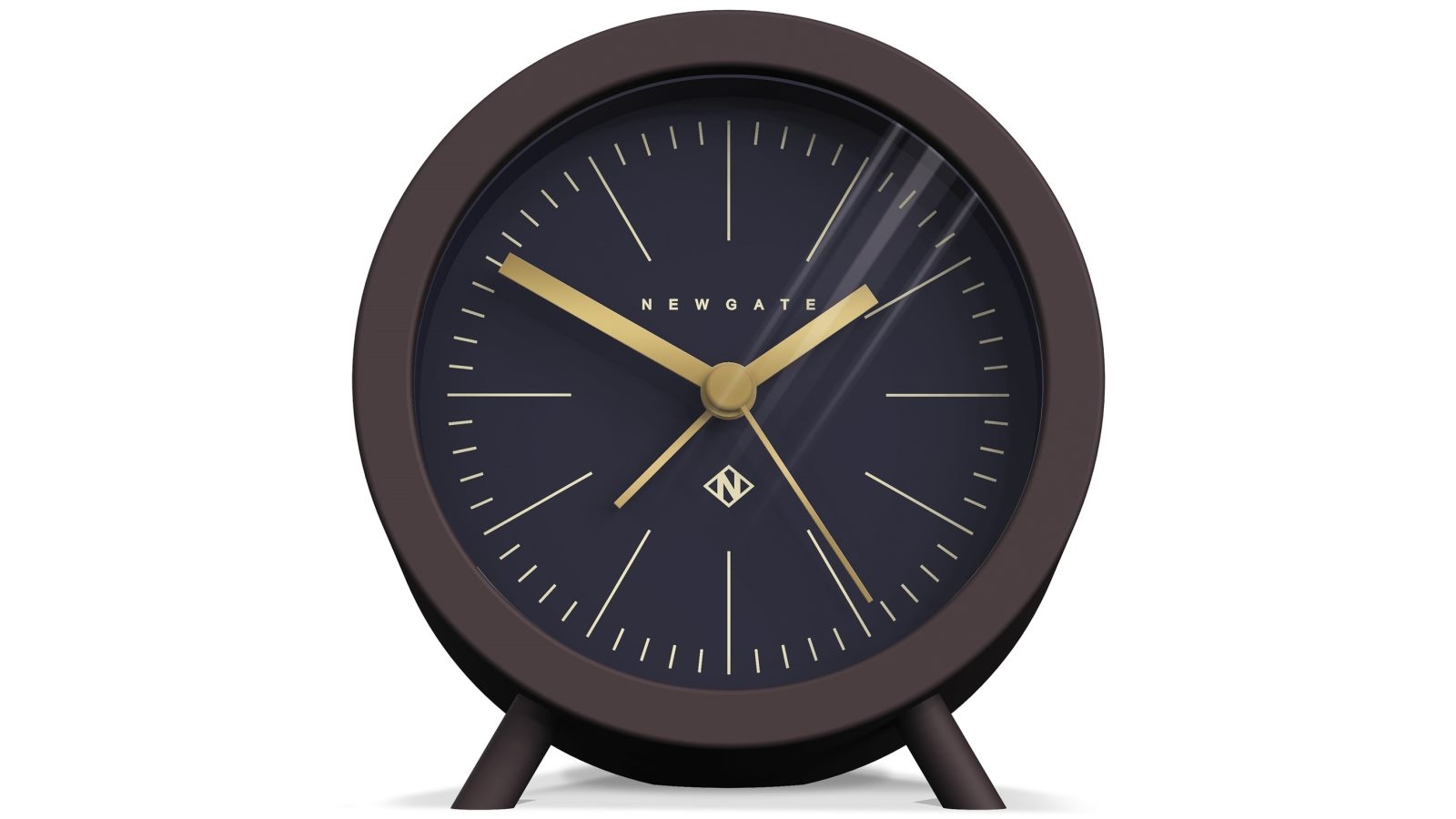 Newgate Fred Alarm Reverse Dial Clock Chocolate Black Harvey Norman