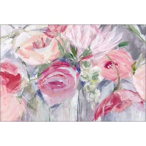 La Grolla Fresh Flowers in a Vase Unframed Canvas Wall Art