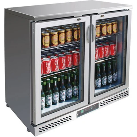 Thermaster Commercial 2-Door Stainless Steel Bar Cooler