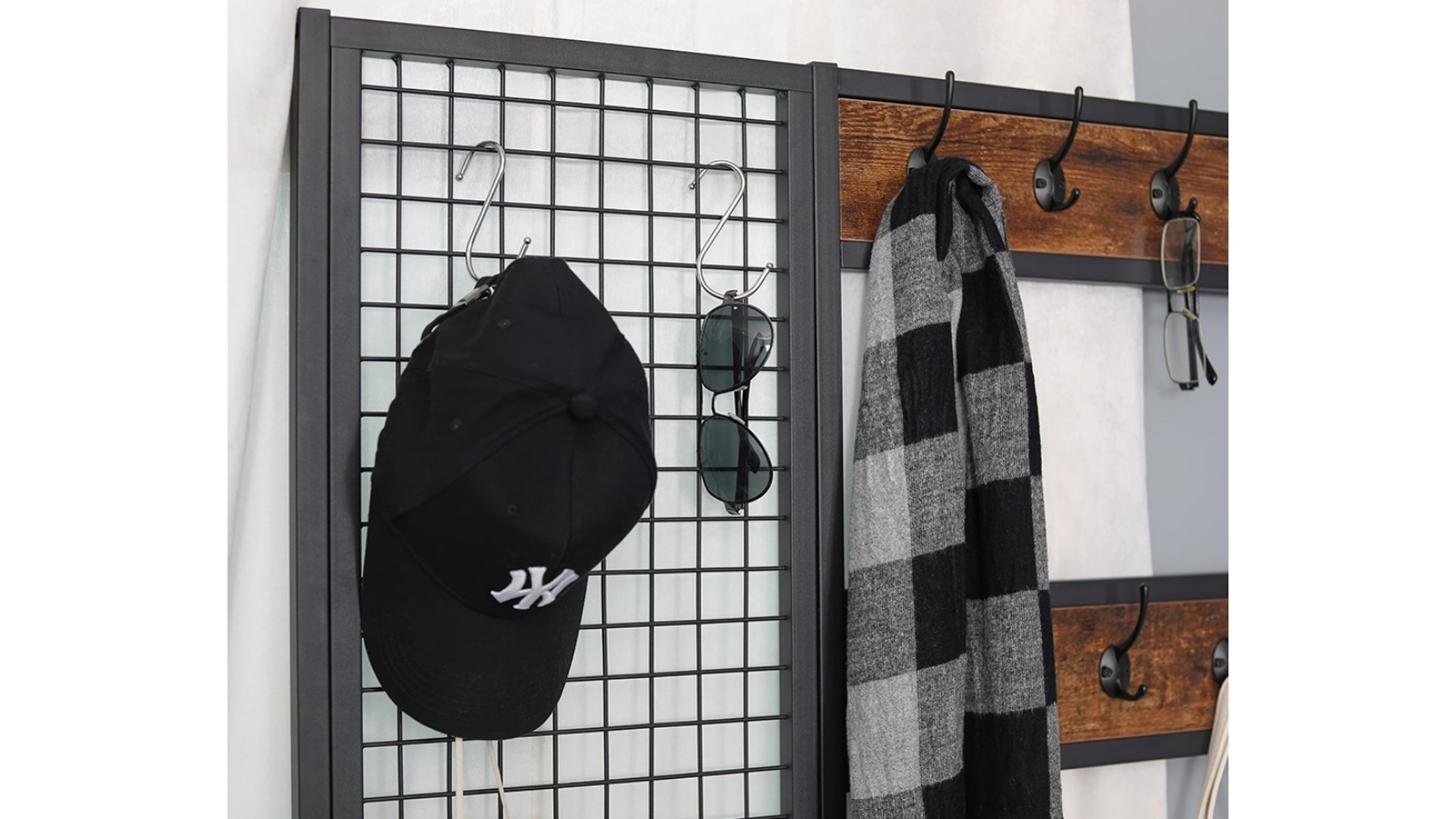 Foyer Coat Rack Shelf Industrial style Harvey Norman