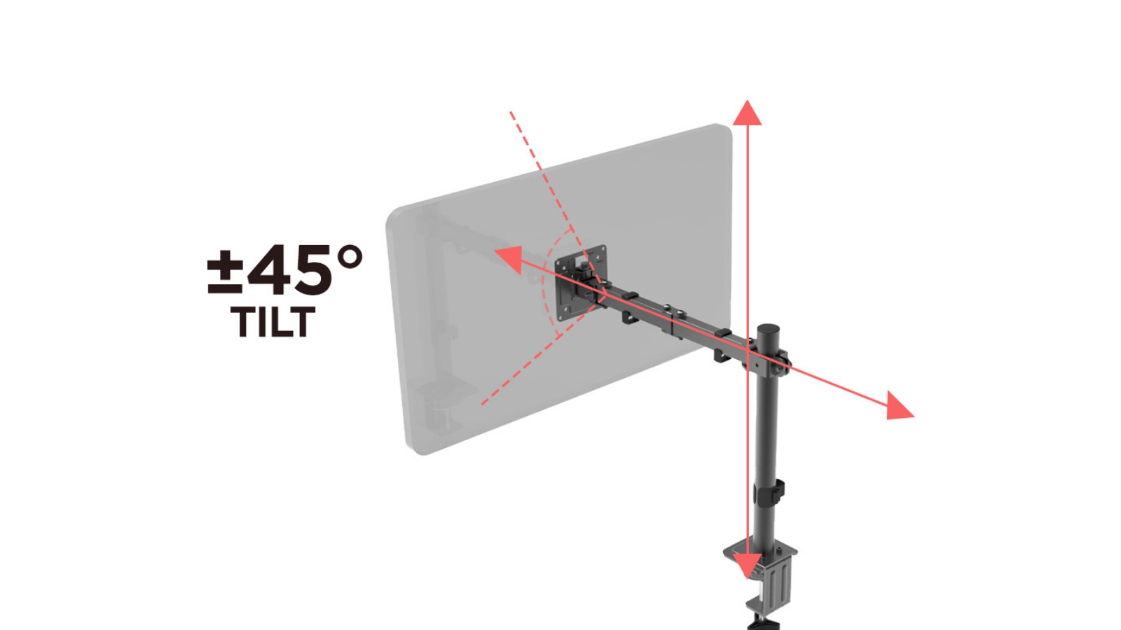 Viviendo Steel Single Monitor Mount Harvey Norman