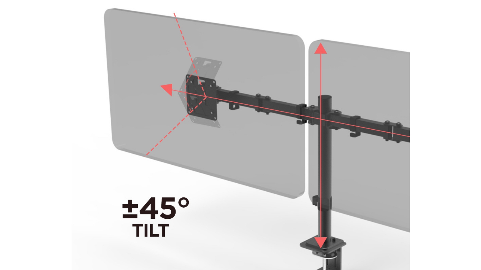 Viviendo Steel Dual Monitor Mount Harvey Norman