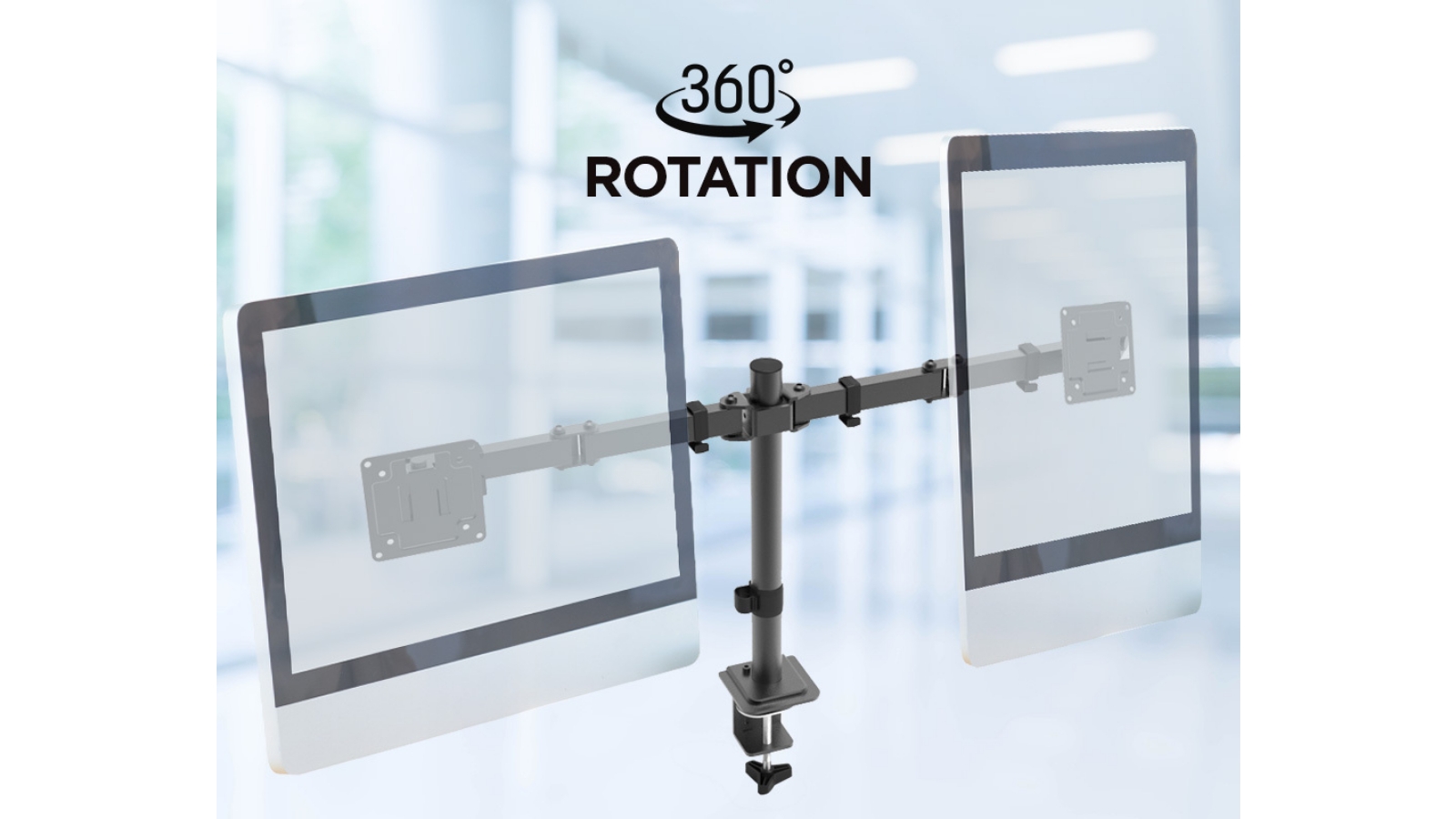 Viviendo Steel Dual Monitor Mount Harvey Norman