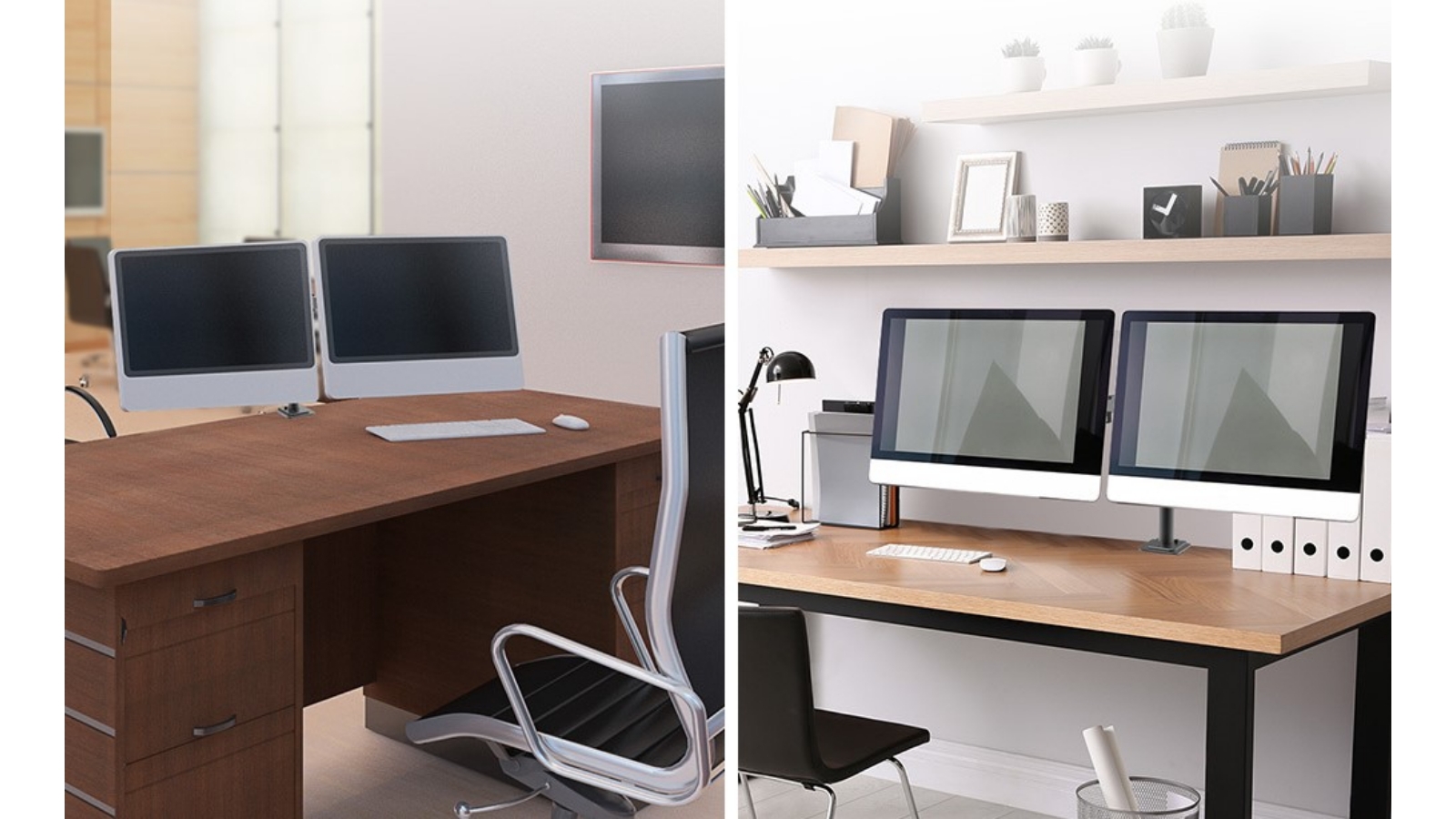 Viviendo Steel Dual Monitor Mount Harvey Norman