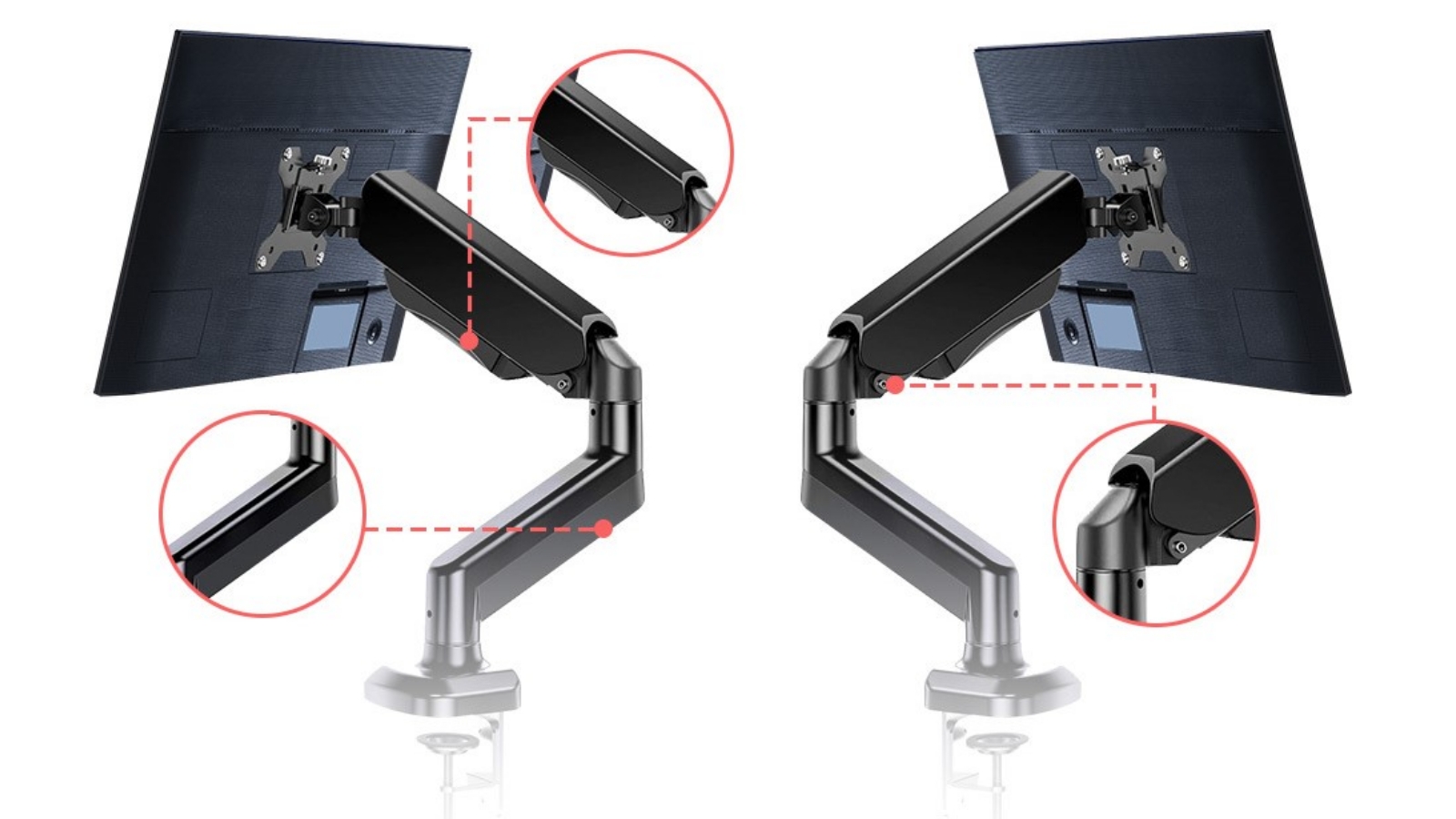 Viviendo Gas Spring Single Monitor Mount Harvey Norman