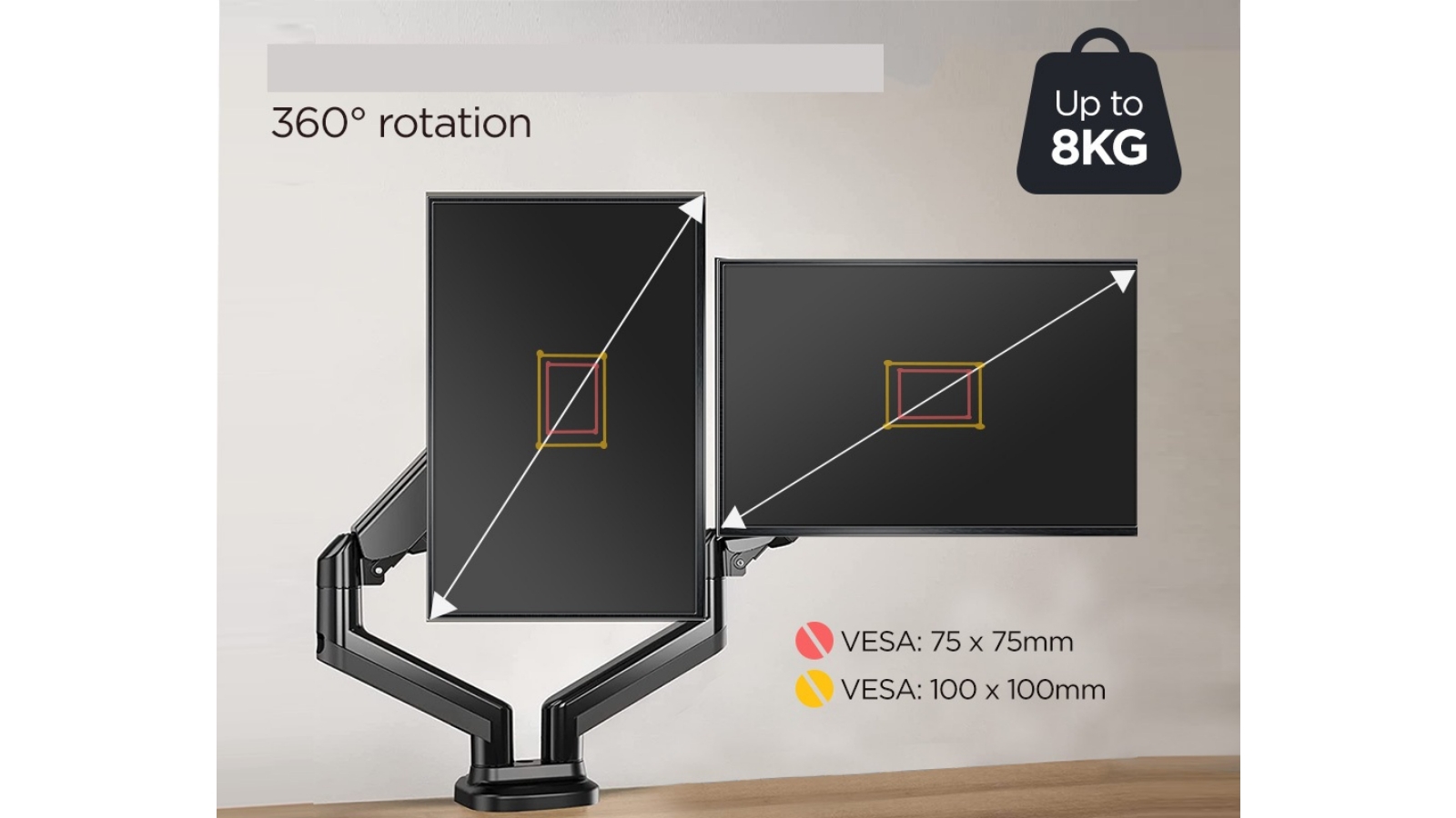 Viviendo Gas Spring Dual Monitor Mount Harvey Norman