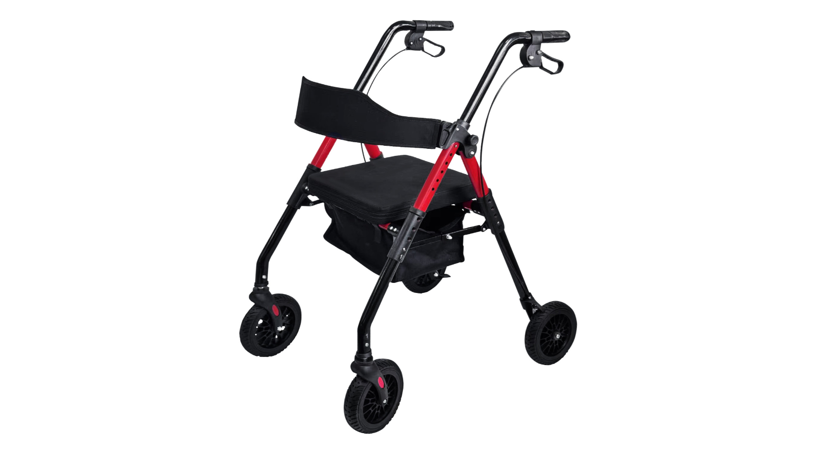 Orthonica Foldable Mobility Steel Rollator - Red