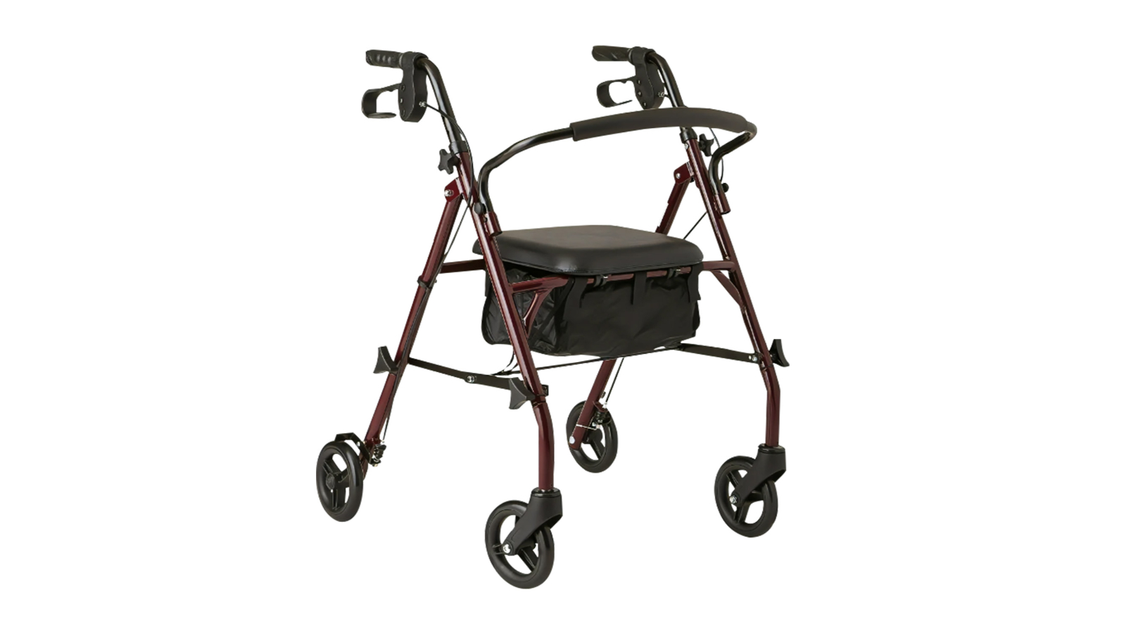 Orthonica 4-Wheel Height Adjustable Rollator Folding Walker