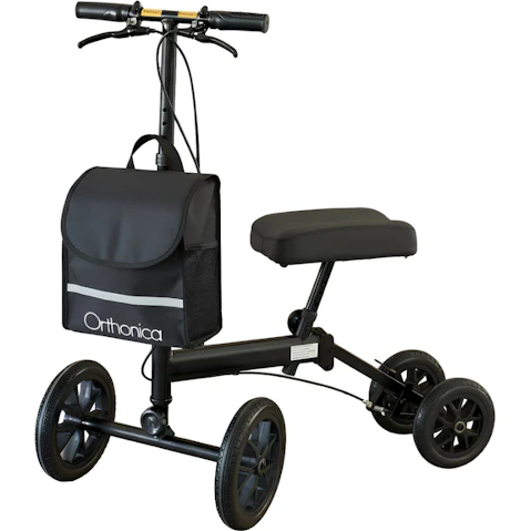 Orthonica Knee Walker with Adjustable Pad and Dual Brakes