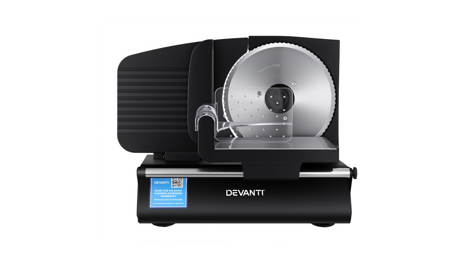 Devanti Commercial Stainless Steel Adjustable l Blade Meat Slicer - Black