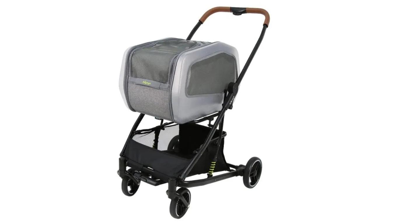Ibiyaya NeoRider Multi-Purpose Detachable Pet Stroller - Silver Mist
