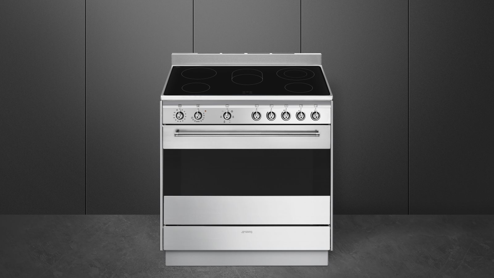 Smeg 900mm Freestanding Electric Cooker Stainless Steel Harvey Norman
