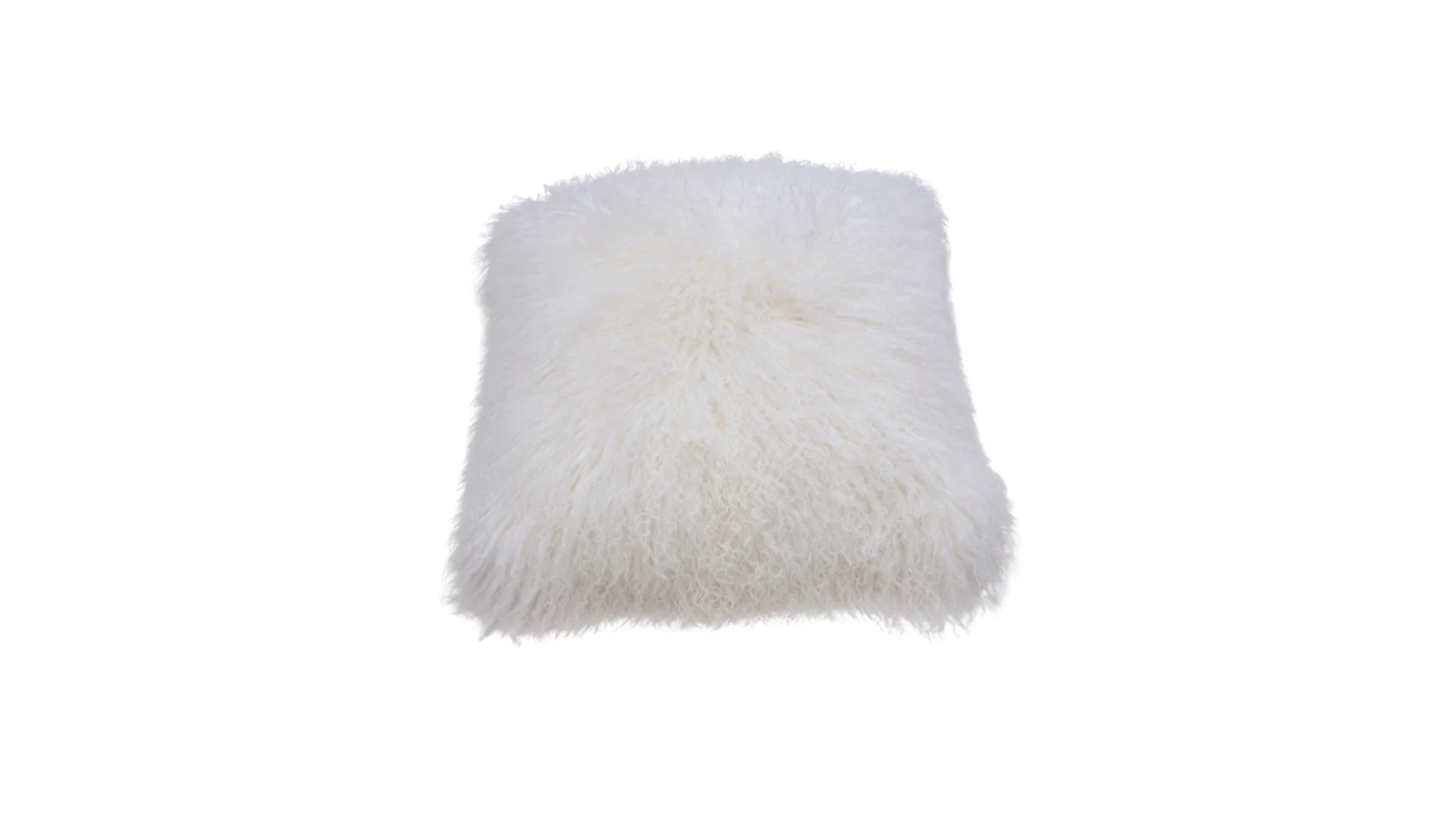 Naturally Sheepskins 50 x 50cm Curly Wool Mongolian Cushion Cover - Ivory