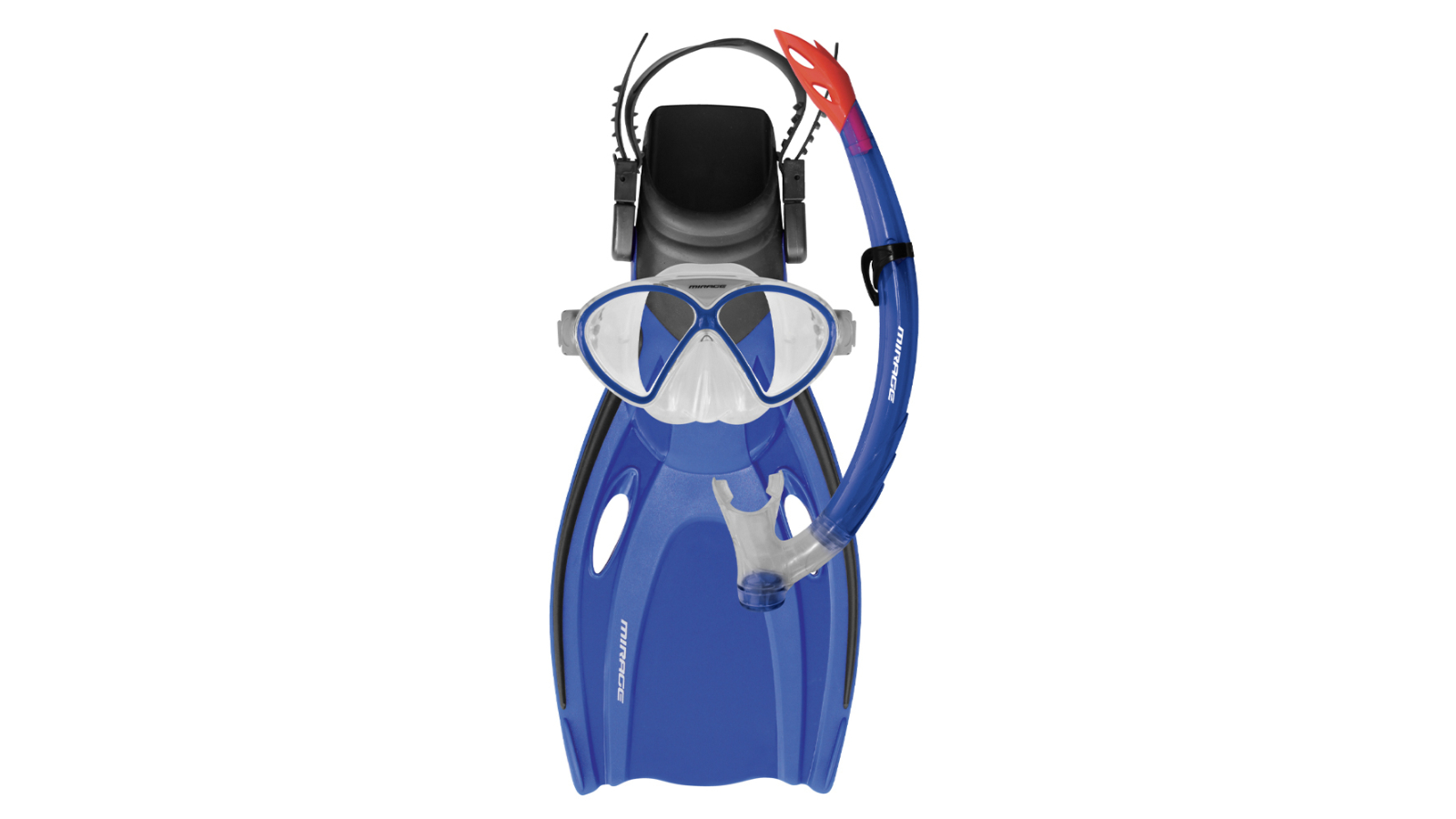 Mirage Small Kids Junior Silitex Fins/Mask/Snorkel Set - Blue