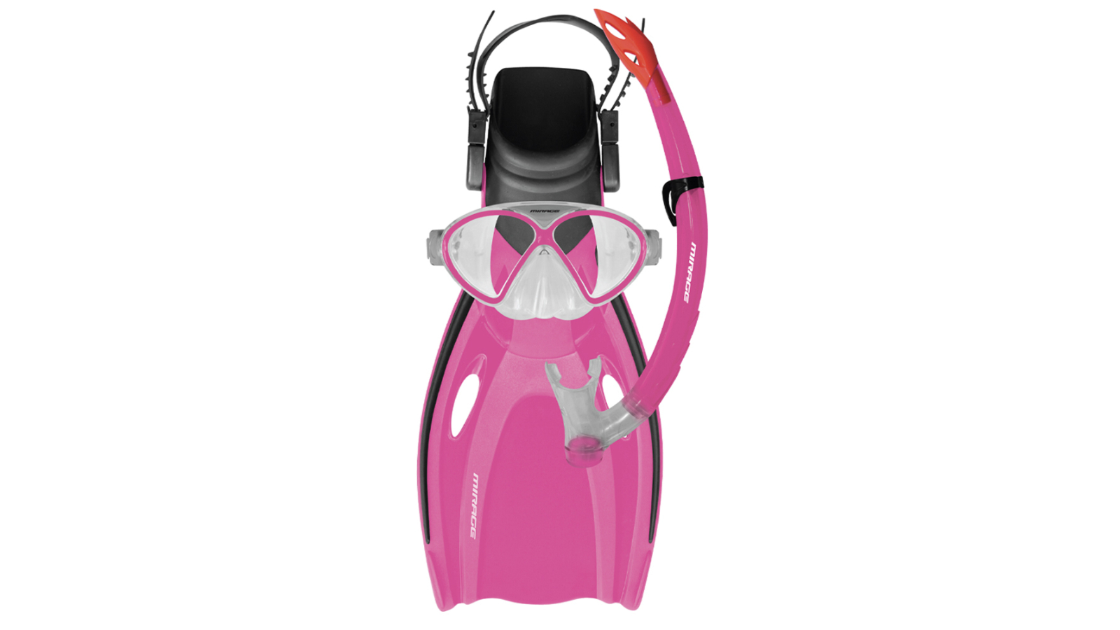 Mirage 3 Piece Pink Kids Junior Silitex Fins/Mask/Snorkel Set - Small