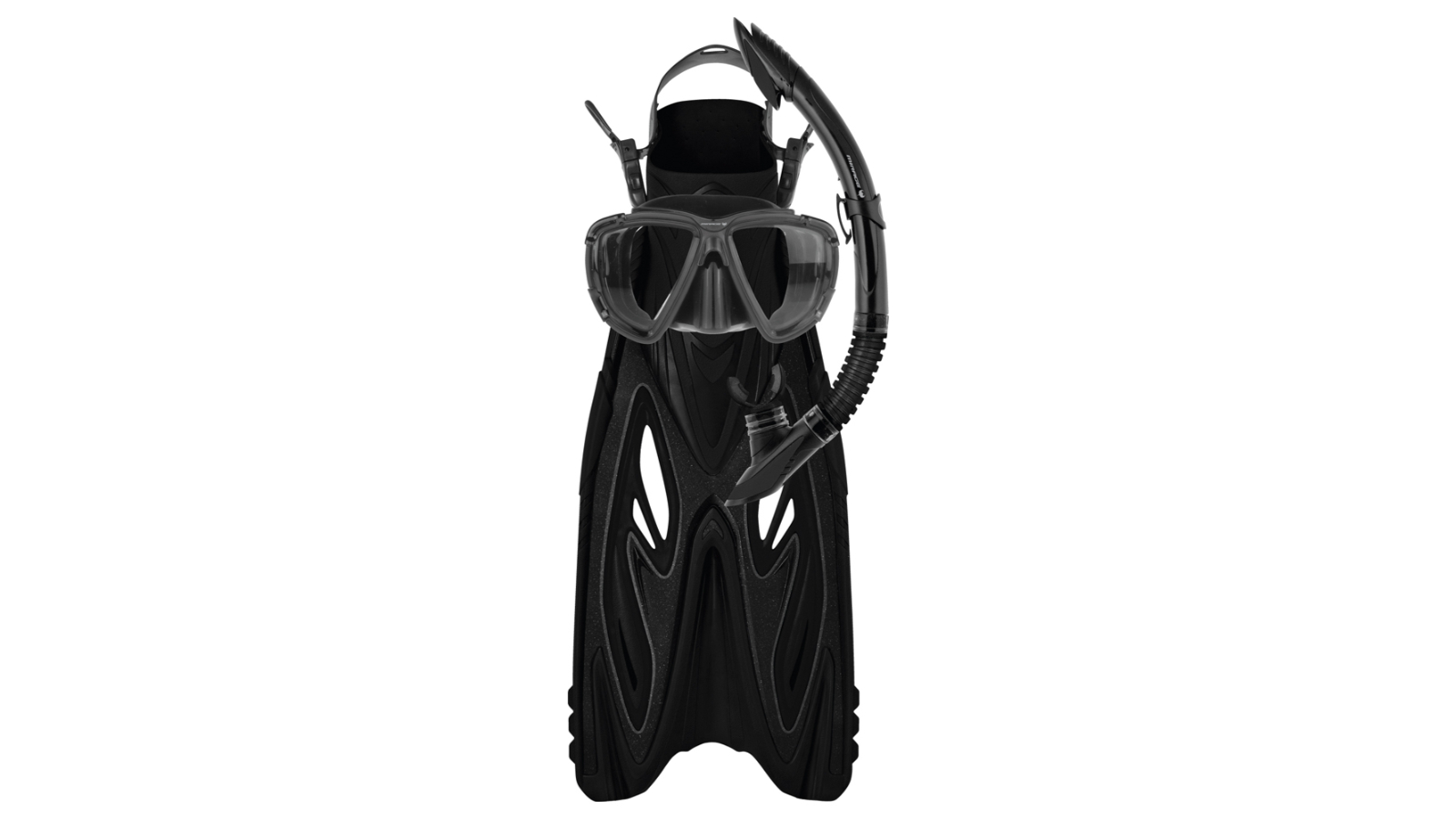 Mirage Black Rayzor Gold Mask/Snorkel/Fin Set - Large/X-Large