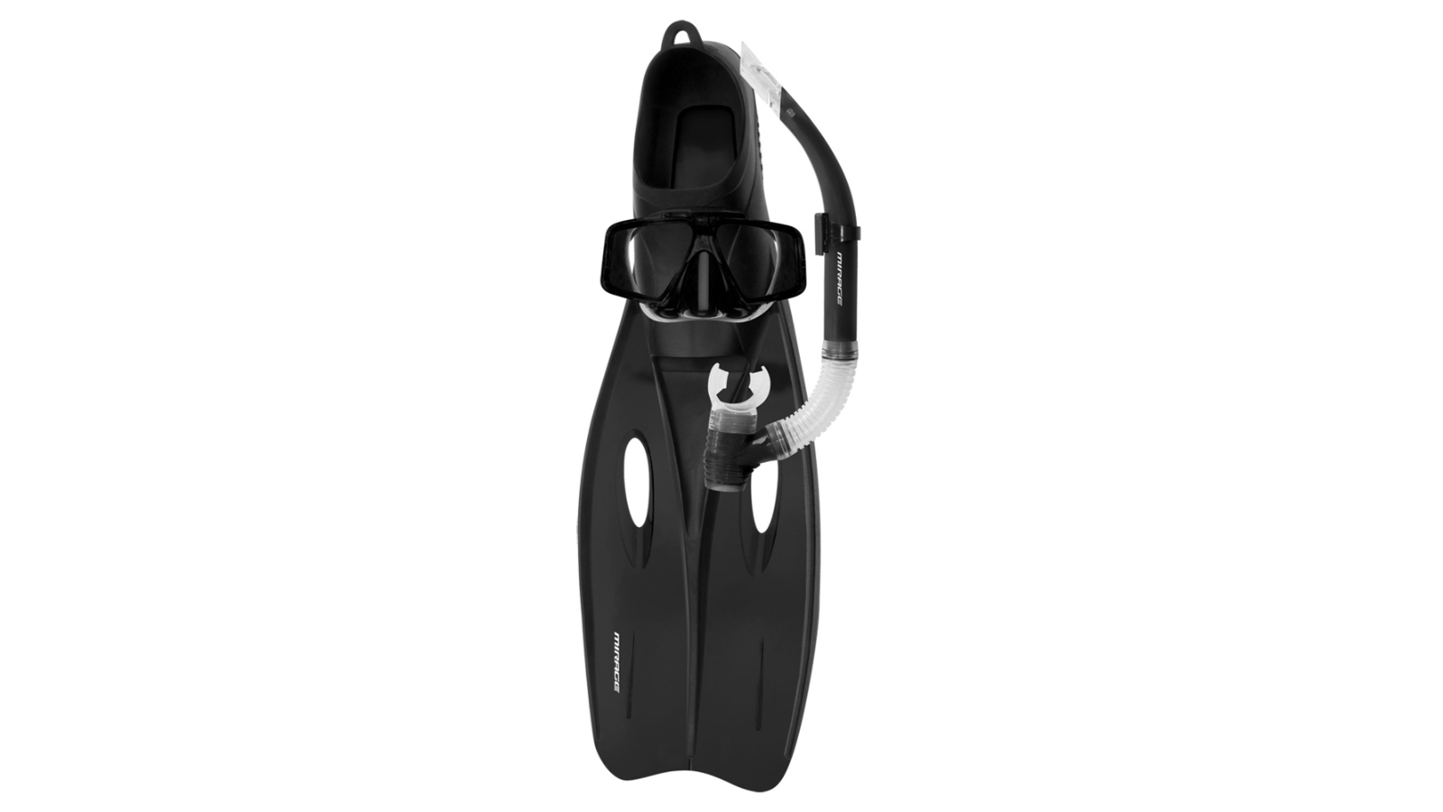 Mirage 3 Piece Black Challenger Adult Mask/Snorkel/Fin - Large