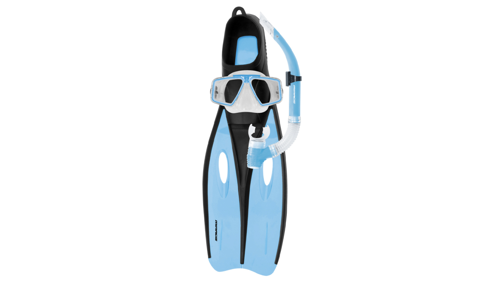 Mirage 3 Piece Medium Adult Challenger Mask/Snorkel/Flipper Set - Sky Blue