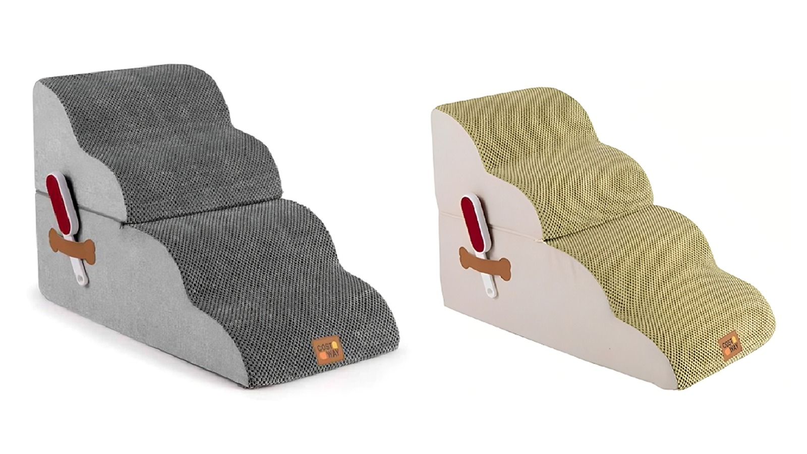 Costway 4-Step Dog Non-Slip Foam Ramp