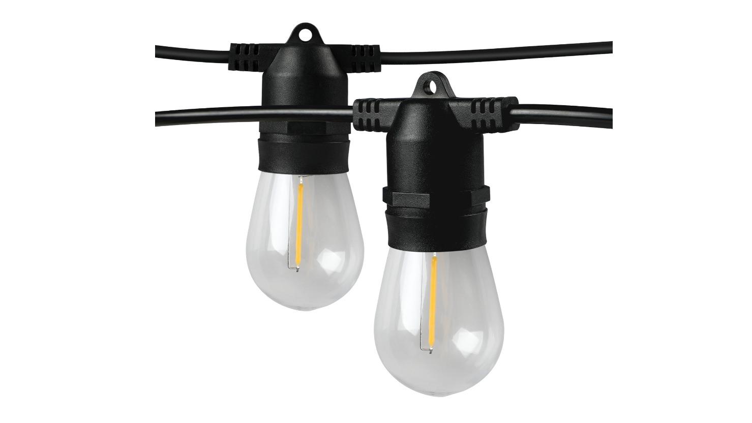 Mazam 2 Piece Waterproof S14 LED Festoon String Light