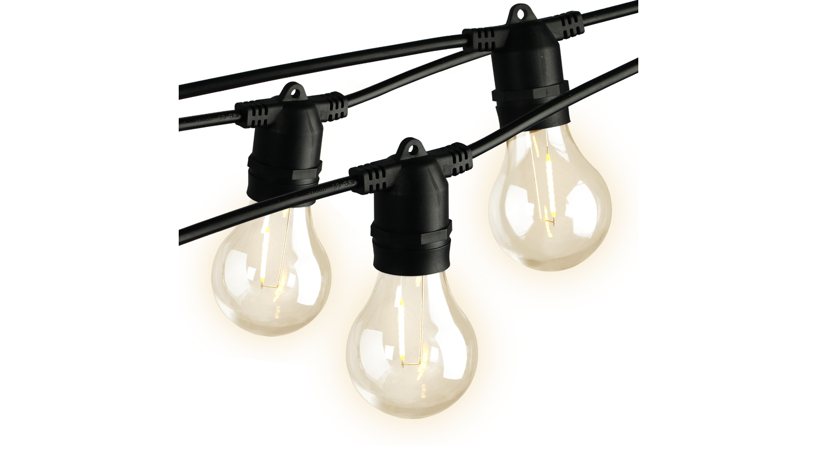 Mazam Waterproof Solar Powered LED Festoon String Light for Outdoor Party - 20metre