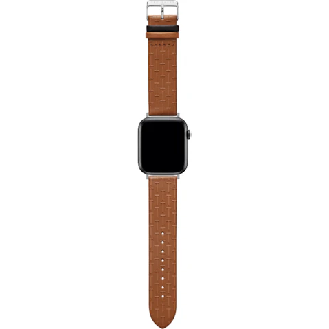 Ted Baker Ted Embossed 3 Apple Watch Band - Tan