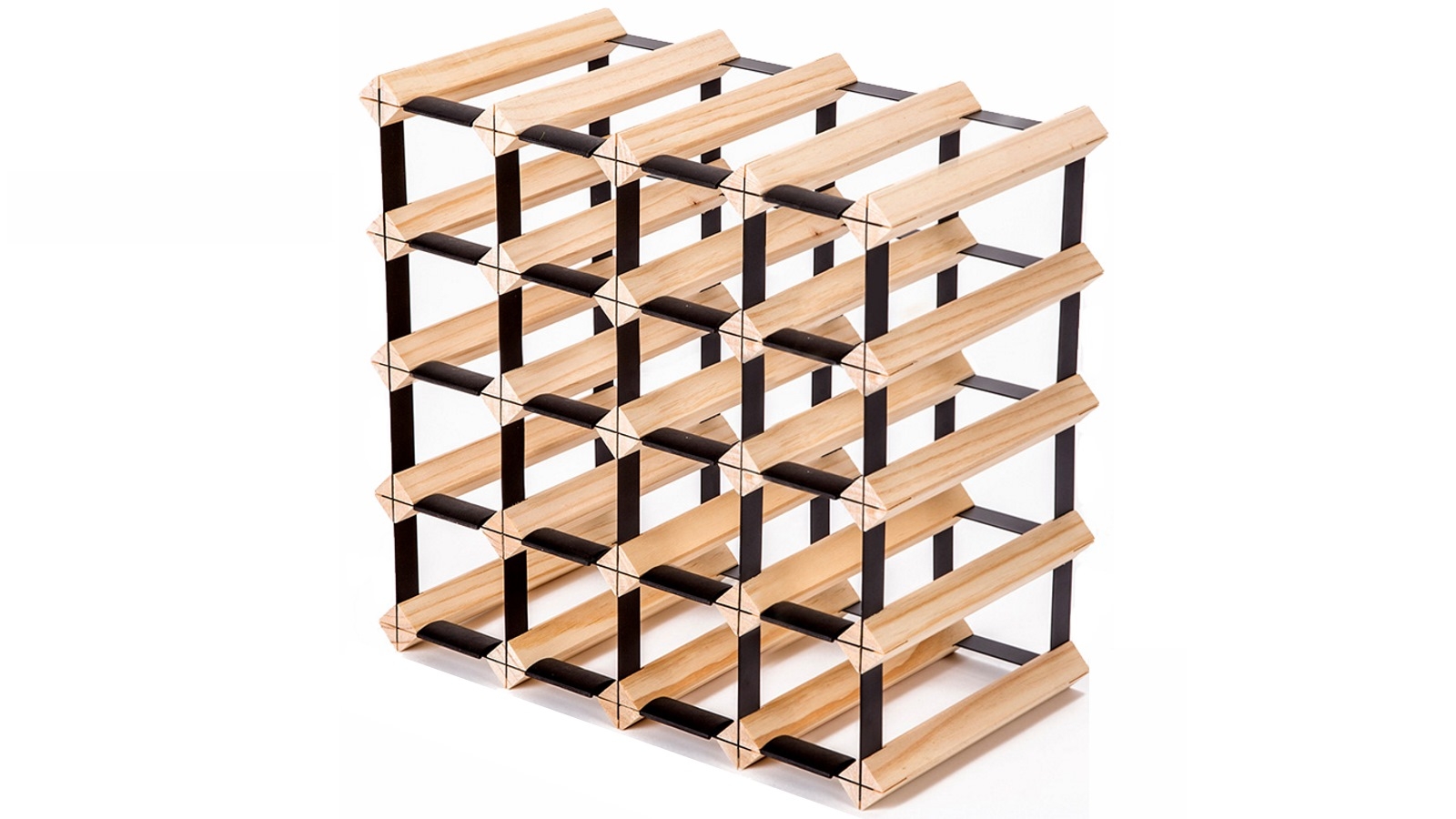 Home Ready Timber Wine Rack Organiser - 20 Bottle