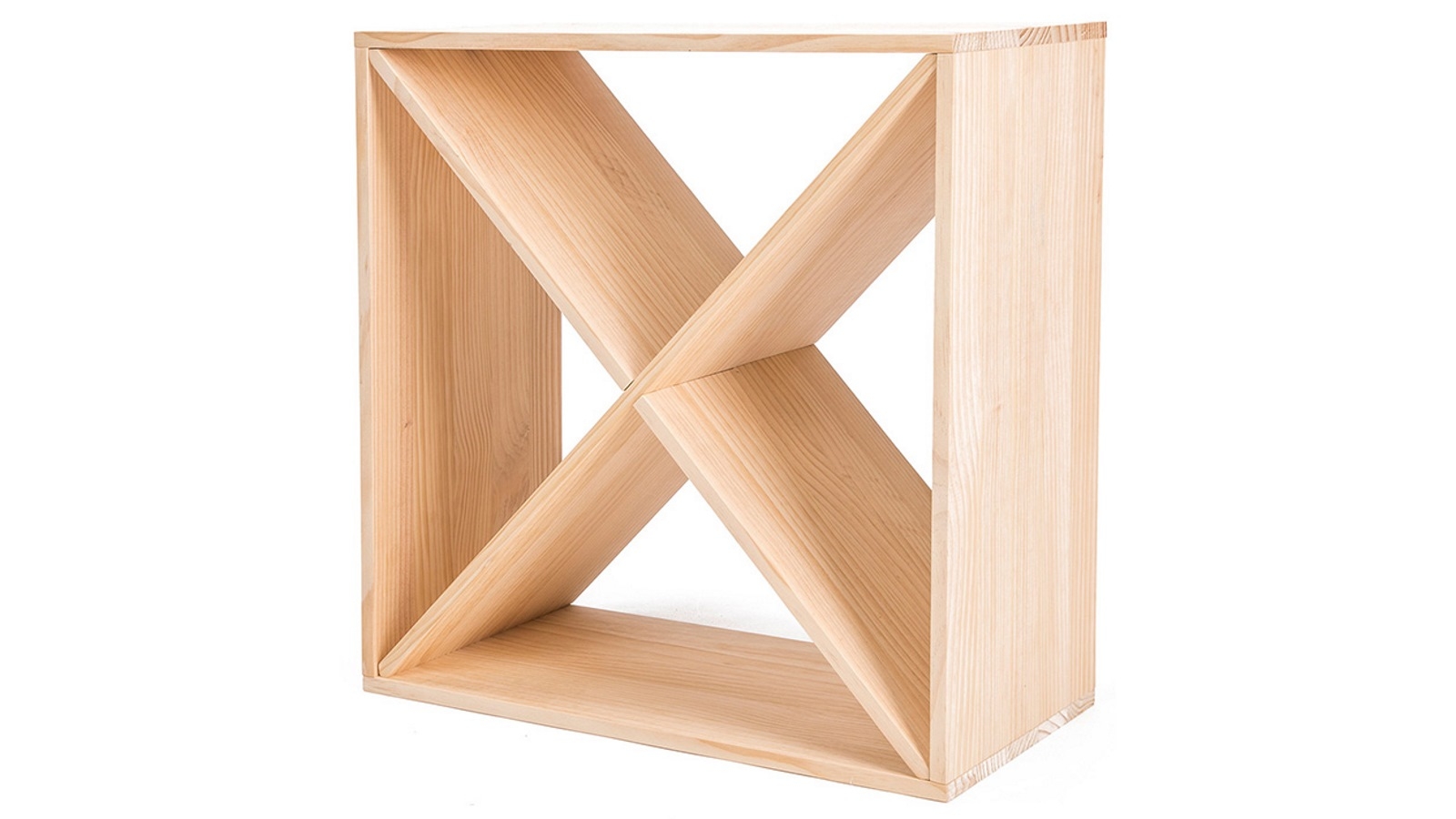 Home Ready Timber Criss Wine Rack Organiser - 24 Bottle