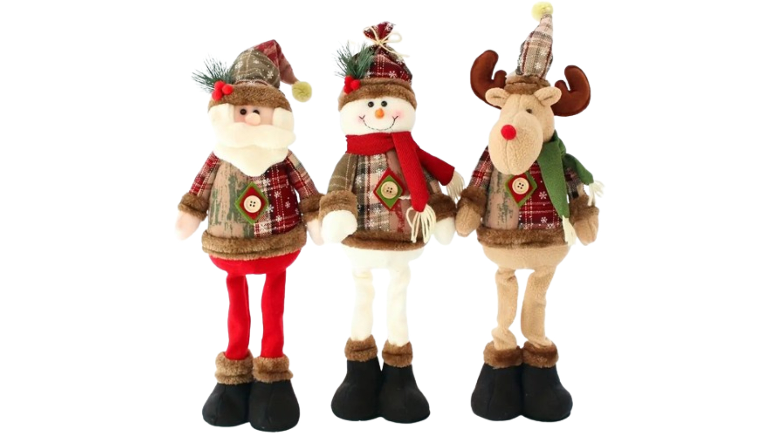 NNETM Enhance Your Festive Decor with 3 Piece Christmas Dolls Tree Decor