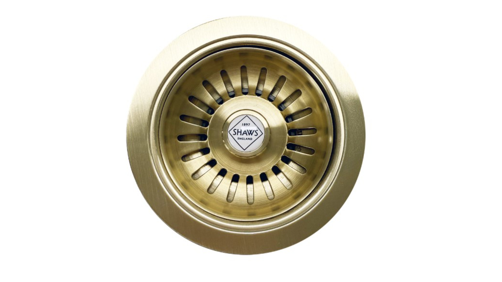 Shaws 90mm Basket Strainer - Satin Brass