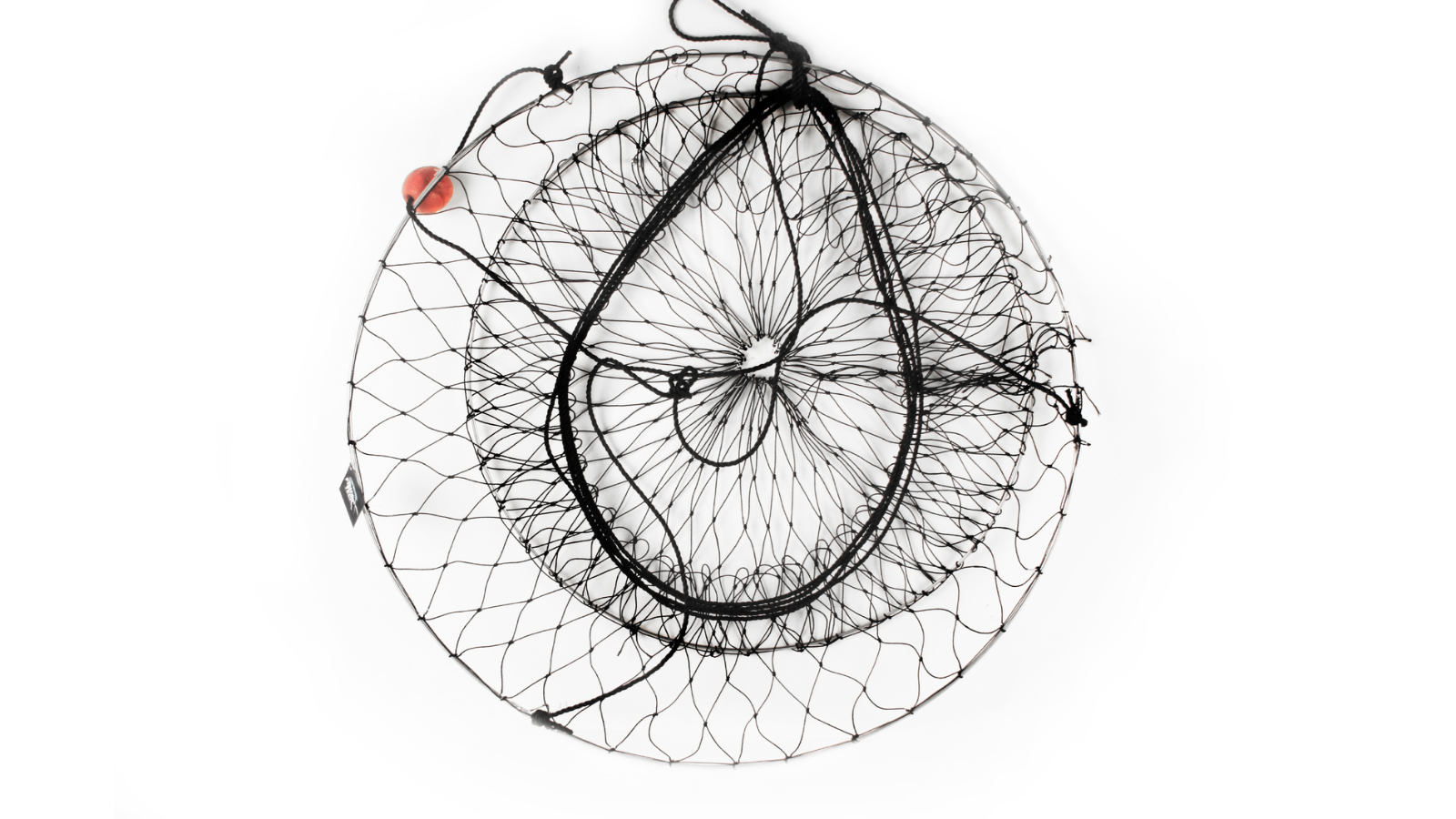 Fishteck 70cm All Mesh Round Crab Net Storage Basket - Silver