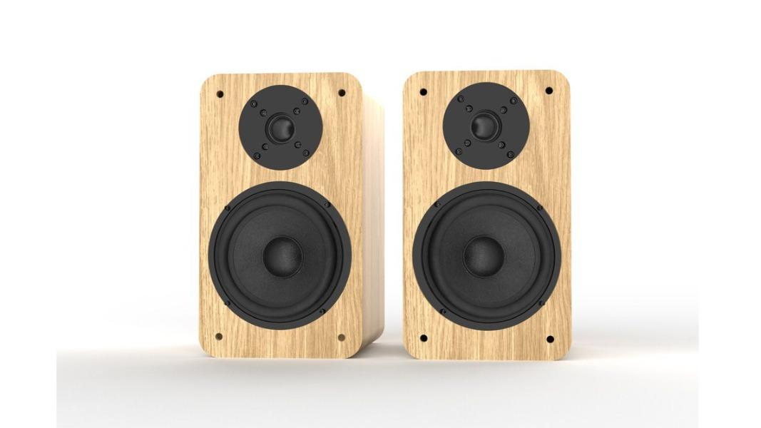 Silcron Wireless Active Bookshelf Speakers with HDMI ARC - Pine