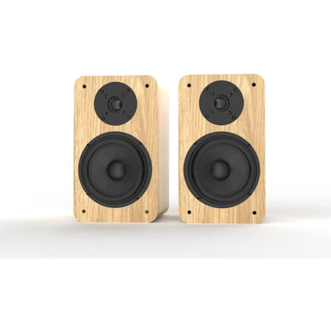 Silcron Wireless Active Bookshelf Speakers with HDMI ARC - Pine