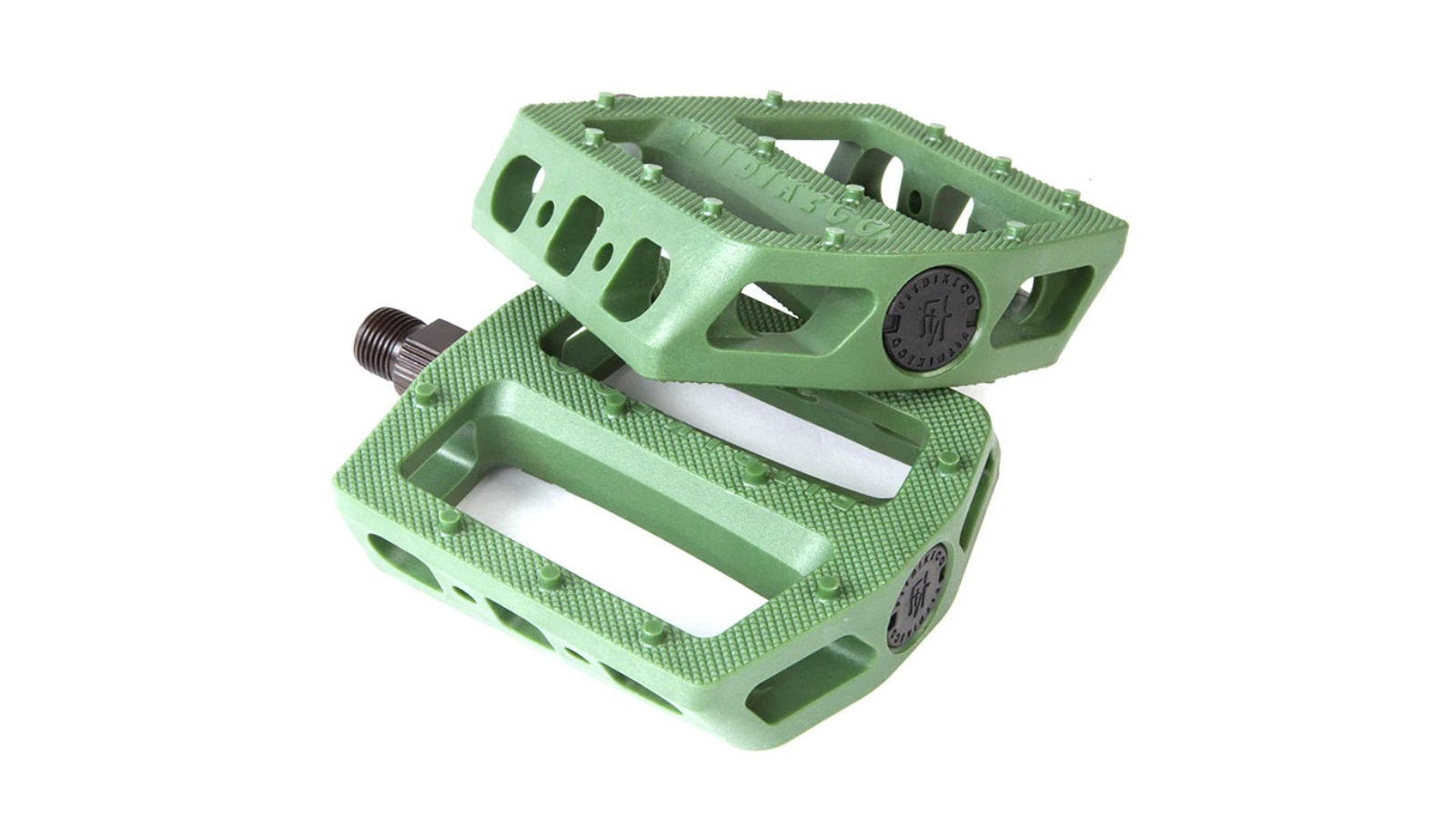 Fitbikeco 9/16inch Replacement Plastic BMX Pedals - Army Green