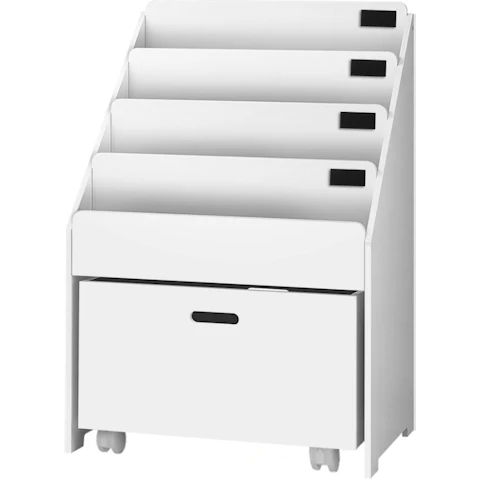 Keezi Kids Storage Organiser 4-Tier Bookcase Display Drawer