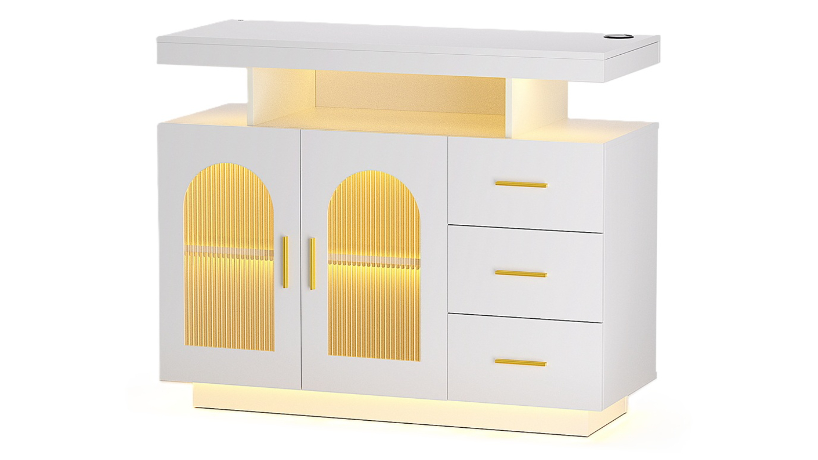 Artiss LED Buffet Sideboard Cabinet - White